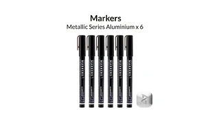 Marcador Acrílico Metálico Aluminio - Pack x 6 | Marca GaahIeri