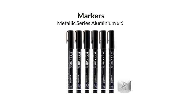 Marcador Acrílico Metálico Aluminio - Pack x 6 | Marca GaahIeri 2