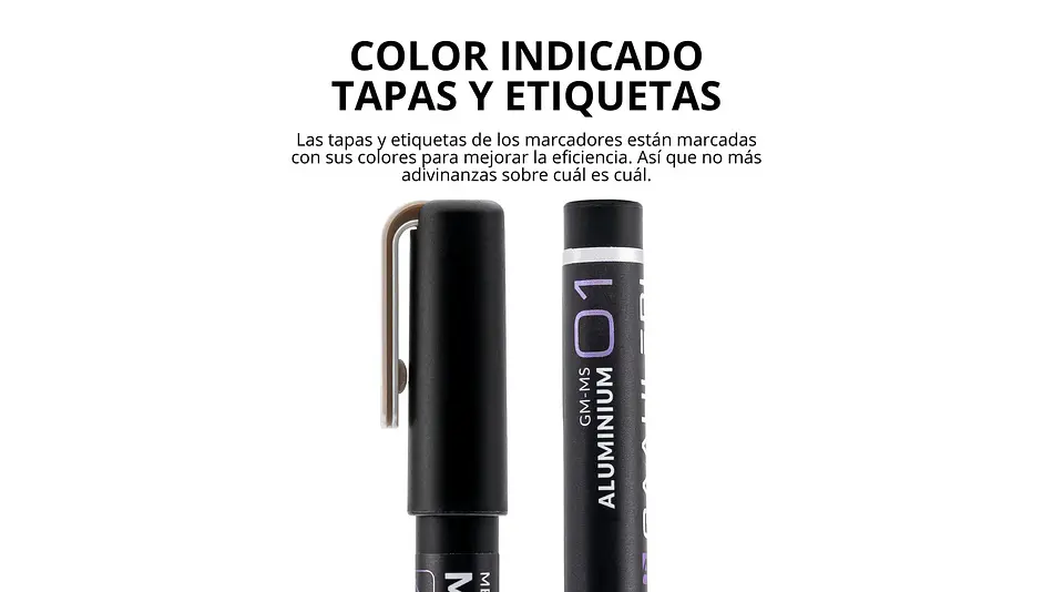 Marcador Acrílico Metálico Aluminio - Pack x 6 | Marca GaahIeri 4