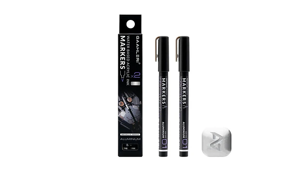 Marcador Acrílico Metálico - Pack x 2 | Marca GaahIeri 1