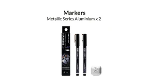 Marcador Acrílico Metálico - Pack x 2 | Marca GaahIeri