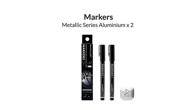 Marcador Acrílico Metálico - Pack x 2 | Marca GaahIeri 2