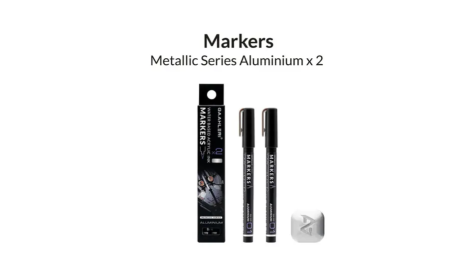 Marcador Acrílico Metálico - Pack x 2 | Marca GaahIeri 2