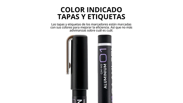 Marcador Acrílico Metálico - Pack x 2 | Marca GaahIeri 4