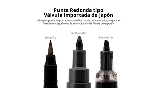 Marcador Acrílico Metálico Acero Oscuro - Pack x 6 | Marca GaahIeri