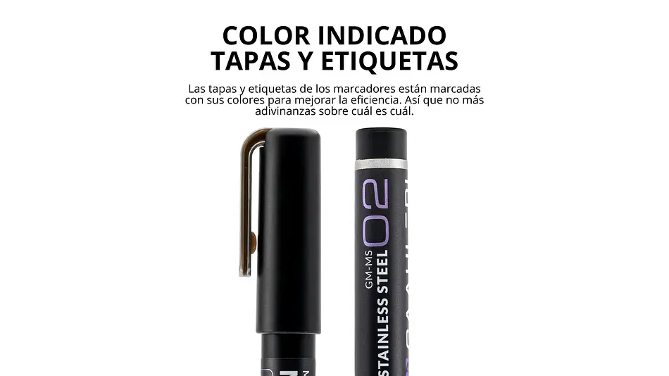 Marcador Acrílico Metálico Acero Inoxidable - Pack x 2 | Marca GaahIeri 4