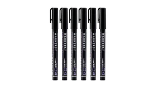 Marcador Acrílico Metálico Hierro Oscuro - Pack x 6 | Marca GaahIeri