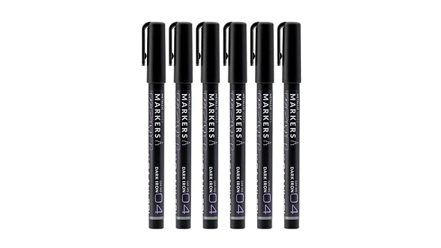 Marcador Acrílico Metálico Hierro Oscuro - Pack x 6 | Marca GaahIeri 1