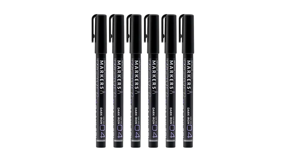 Marcador Acrílico Metálico Hierro Oscuro - Pack x 6 | Marca GaahIeri 1
