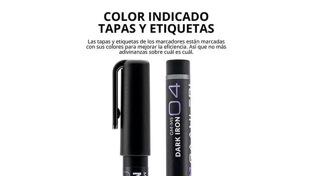 Marcador Acrílico Metálico Hierro Oscuro - Pack x 6 | Marca GaahIeri 4