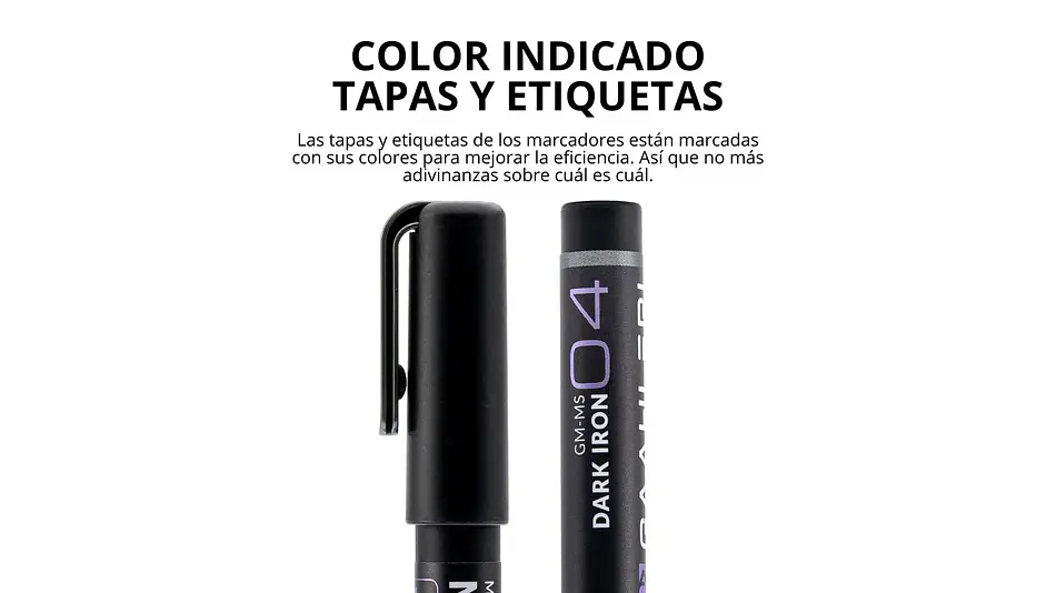 Marcador Acrílico Metálico Hierro Oscuro - Pack x 6 | Marca GaahIeri 4