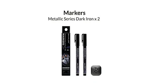 Marcador Acrílico Hierro Oscuro - Pack x 2 | Marca GaahIeri