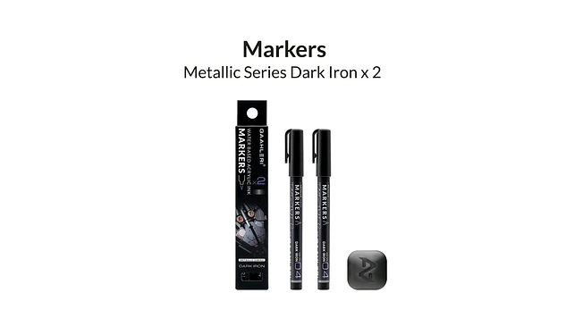 Marcador Acrílico Hierro Oscuro - Pack x 2 | Marca GaahIeri 2