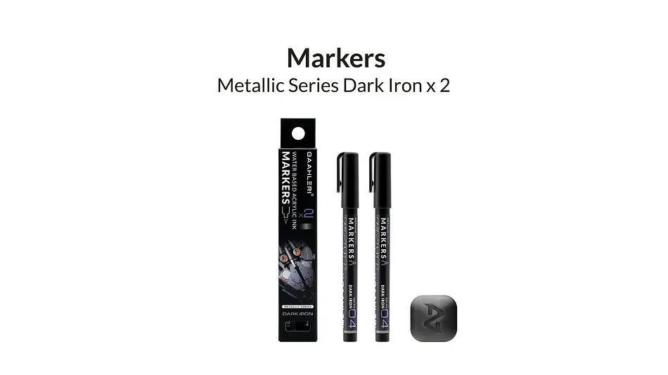 Marcador Acrílico Hierro Oscuro - Pack x 2 | Marca GaahIeri 2