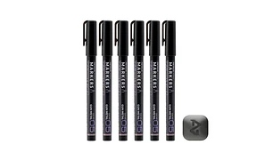 Marcador Metálico Gris Metalizado Pack x6  | Marca GaahIeri