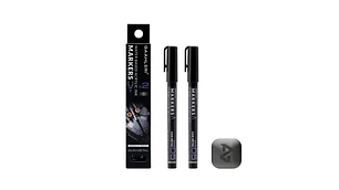 Marcador Acrílico Gris Metalizado - Pack x 2 | Marca GaahIeri