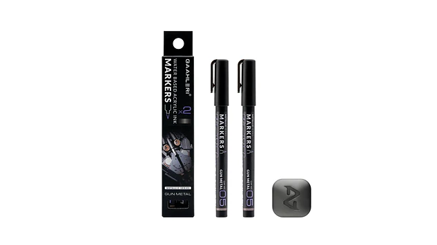 Marcador Acrílico Gris Metalizado - Pack x 2 | Marca GaahIeri 1
