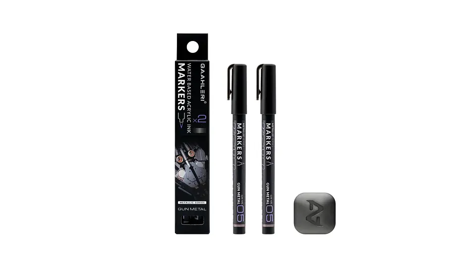 Marcador Acrílico Gris Metalizado - Pack x 2 | Marca GaahIeri 1