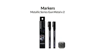 Marcador Acrílico Gris Metalizado - Pack x 2 | Marca GaahIeri