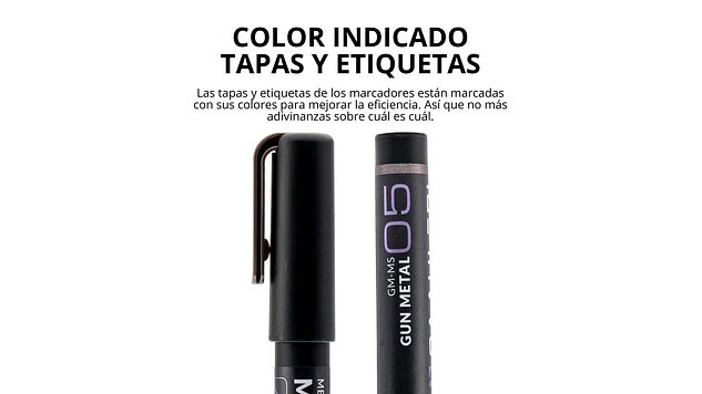 Marcador Acrílico Gris Metalizado - Pack x 2 | Marca GaahIeri 4