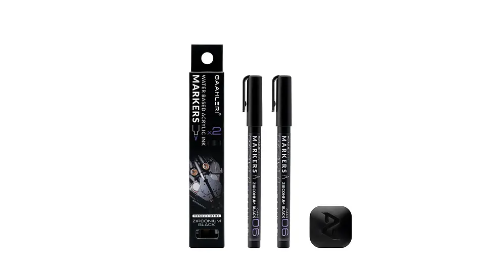 Marcador Acrílico Metálico Zirconio Negro - Pack x 2 PEN45053 1
