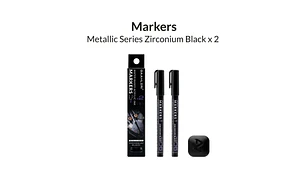 Marcador Acrílico Metálico Zirconio Negro - Pack x 2 PEN45053