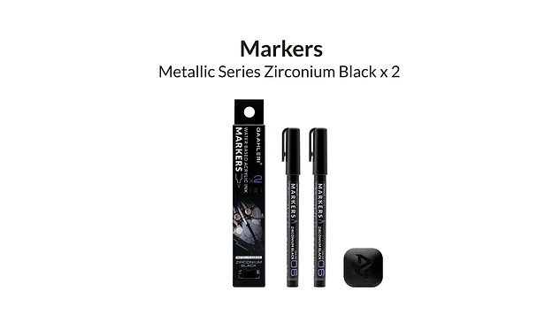 Marcador Acrílico Metálico Zirconio Negro - Pack x 2 PEN45053 2
