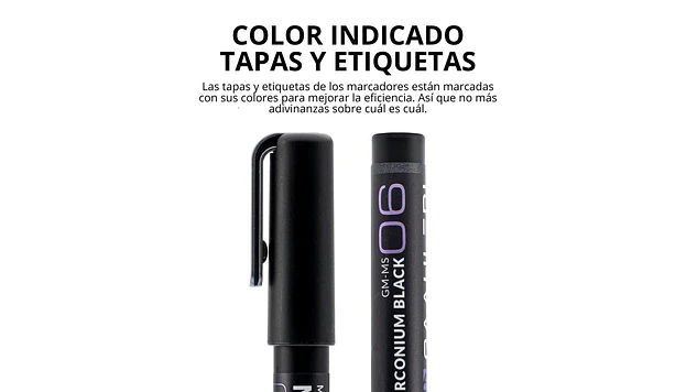 Marcador Acrílico Metálico Zirconio Negro - Pack x 2 PEN45053 4