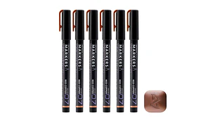 Marcador Acrílico Metálico Cobre Rojo - Pack x 6 | Marca GaahIeri