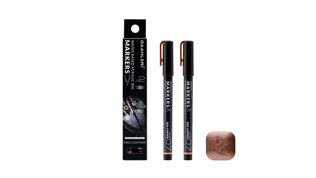 Marcador Acrílico Metálico Cobre Rojo - Pack x 2 | Marca GaahIeri 1