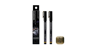 Marcador Acrílico Metálico Oro Oscuro - Pack x 2 | Marca GaahIeri