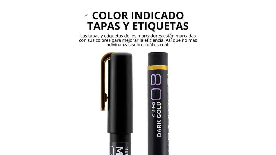 Marcador Acrílico Metálico Oro Oscuro - Pack x 2 | Marca GaahIeri 4