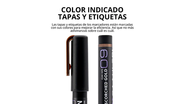 Marcador Acrílico Metálico Oro Quemado - Pack x 6 | Marca GaahIeri 6