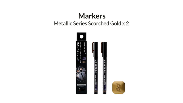 Marcador Acrílico Metálico Oro Quemado - Pack x 2 | Marca GaahIeri 2