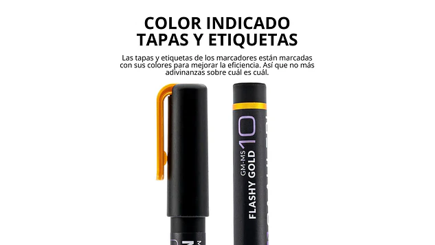 Marcador Acrílico Metálico Oro Brillante - Pack x 6 | Marca GaahIeri 4