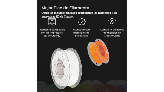 Filamento PLA Hyper Alta Velocidad RFID Negro 1kg Creality | Filamentos 5