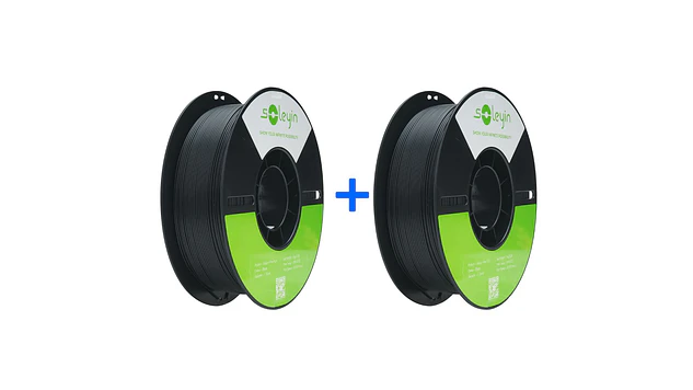 Pack x 2 Filamentos PLA Ultra Negro 1kg Creality Soleyin | Filamentos 1