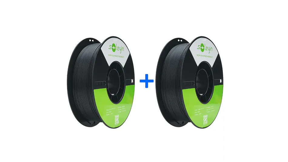 Pack x 2 Filamentos PLA Ultra Negro 1kg Creality Soleyin | Filamentos 1