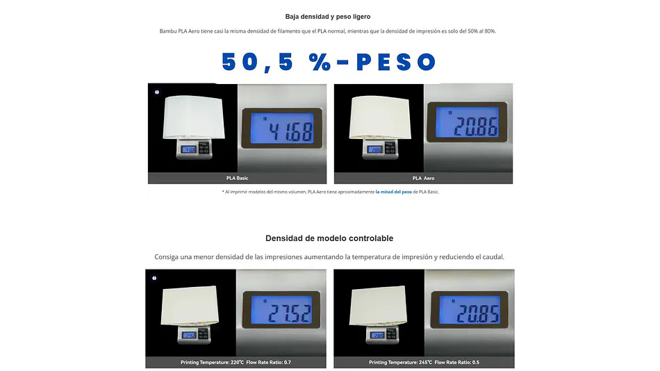 Filamento PLA-LW Aero Gris Bambu Lab | Filamentos 3