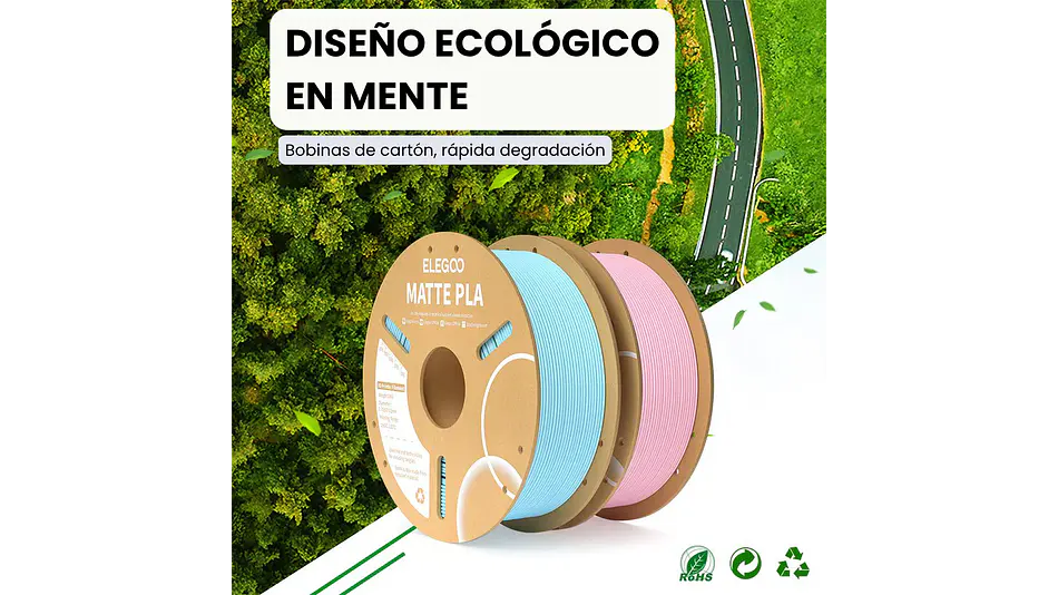 Filamento PLA MATE  Café Tierra Elegoo | Filementos 4