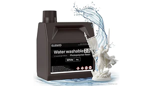 Resina Lavable al Agua 2.0 Blanca 2 Litros Elegoo | Resina