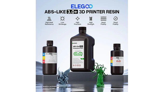 Resina Tipo ABS 3.0+ 2.0 Gris 2 Litros Elegoo | Resina 3