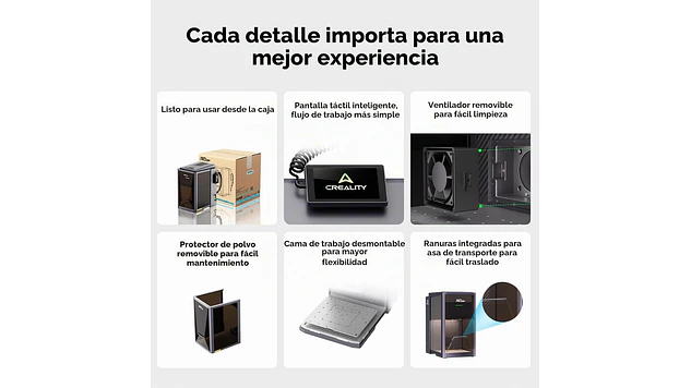 Falcon T1 UV de 5 W Ultra Violeta Creality | Grabado Láser y Cortadora Láser CNC 11
