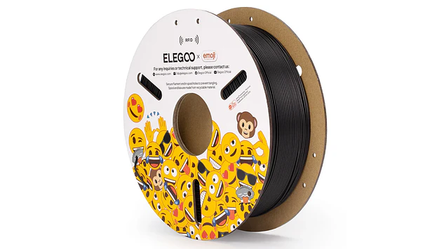 Filamento PLA Emoji RFID Negro Edición Limitada Elegoo | Filamentos  1