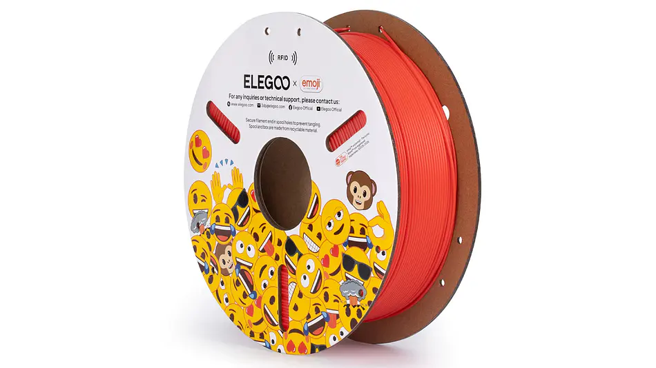 Filamento PLA Emoji RFID Rojo Edición Limitada Elegoo | Filamentos  1