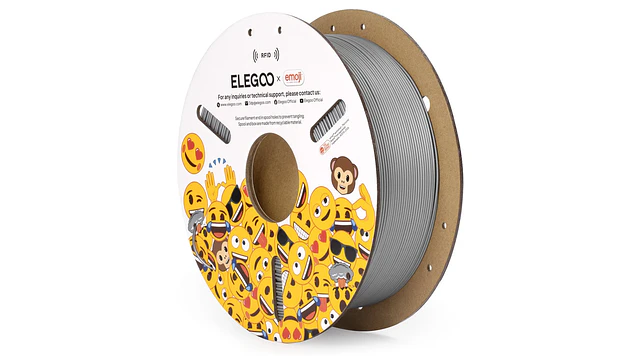 Filamento PLA Emoji RFID Gris Edición Limitada Elegoo | Filamentos  1