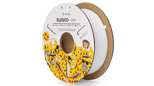 Filamento PLA Emoji RFID Blanco Edición Limitada Elegoo | Filamentos  1