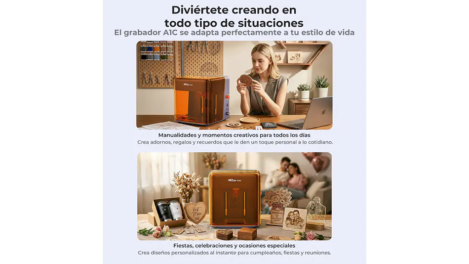 Grabador Láser Falcon A1C Diode 10W Camara Con Ia Creality | Grabador Láser 17