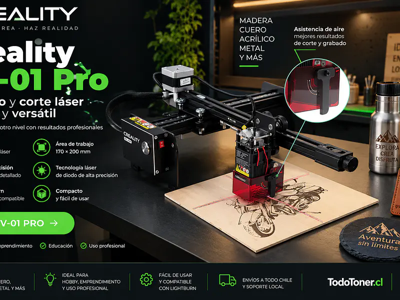 Creality CV-01 Pro en Chile | Grabador Láser 1.6W | TodoToner