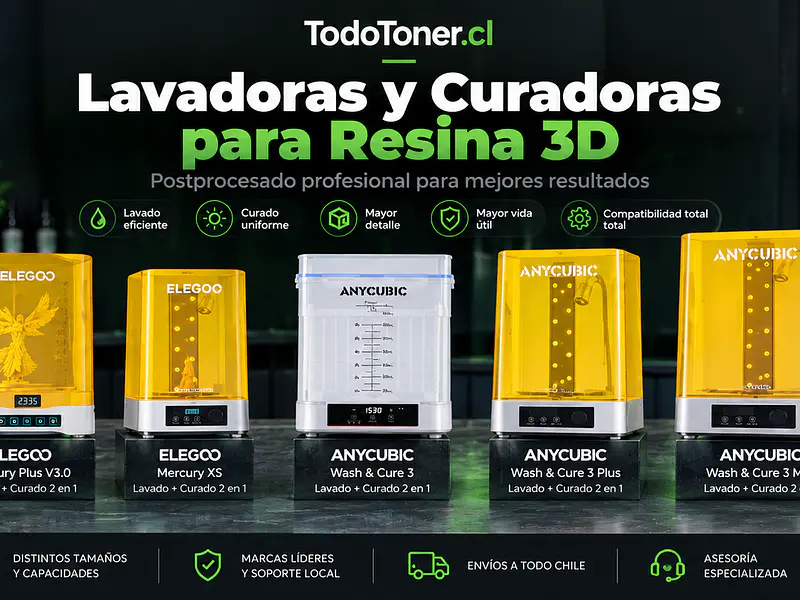 Lavadoras y Curadoras para Resina 3D | Creality, Elegoo y Anycubic | TodoToner